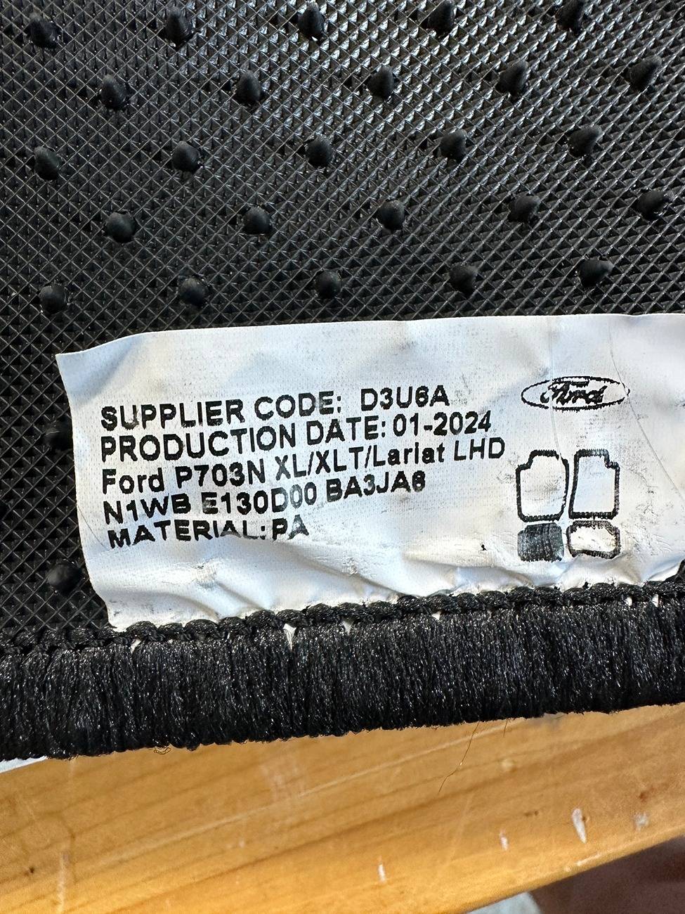 Ford Ranger Cloth Floor Mats IMG_0958.JPG
