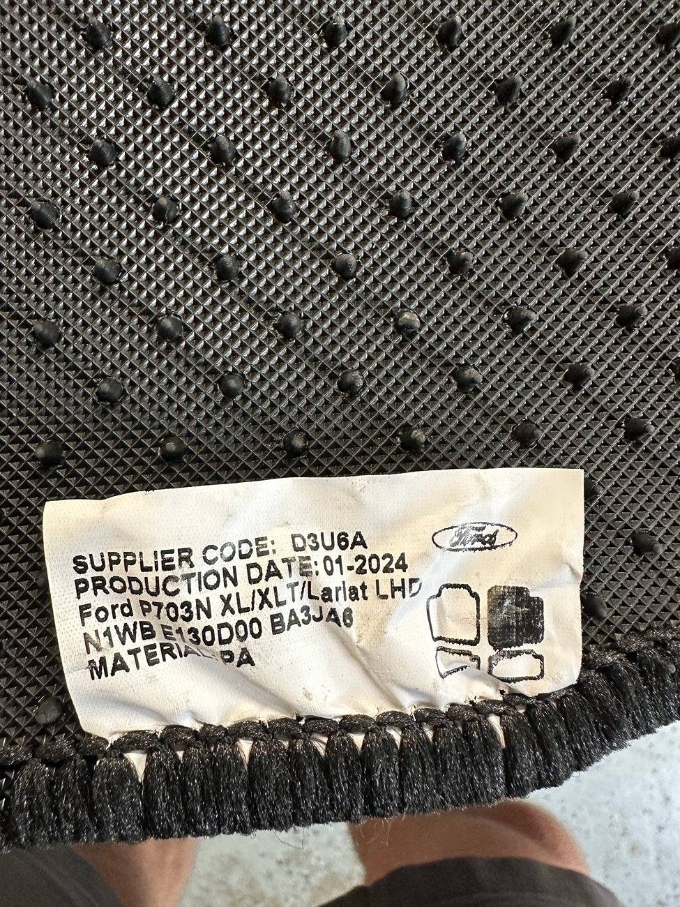Ford Ranger Cloth Floor Mats IMG_0959.JPG