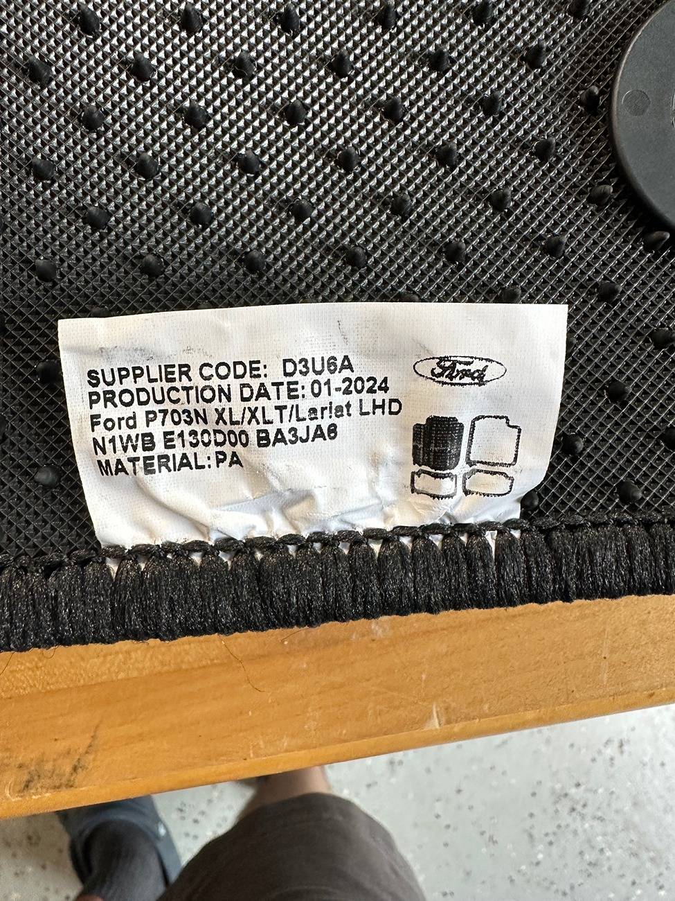 Ford Ranger Cloth Floor Mats IMG_0956.JPG