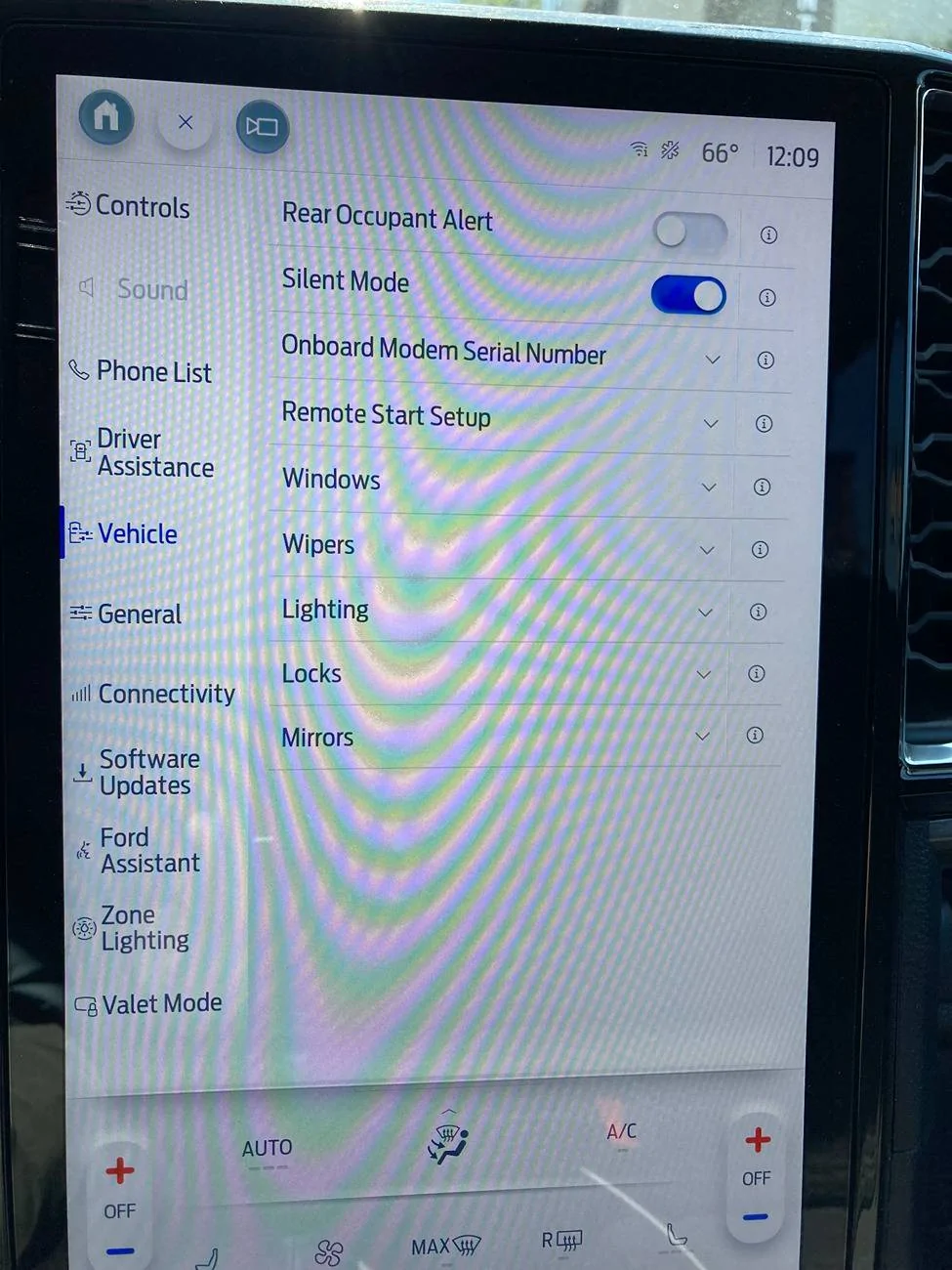 Ford Ranger Welcome Lighting When Door Opens Screen
