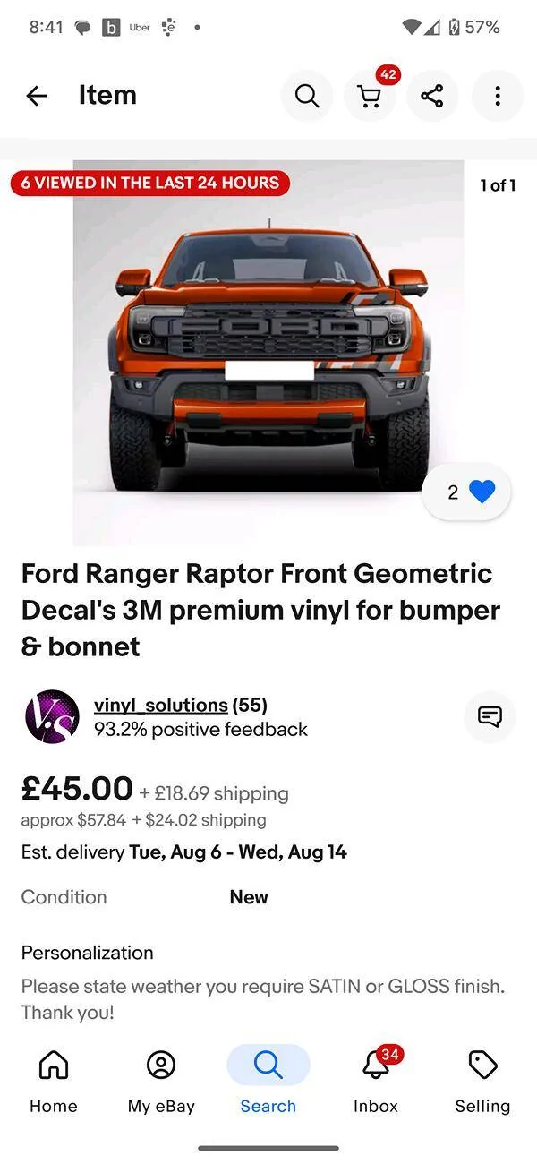 Ford Ranger What did you do to your Ranger Raptor Today? Screenshot_20240727-204122