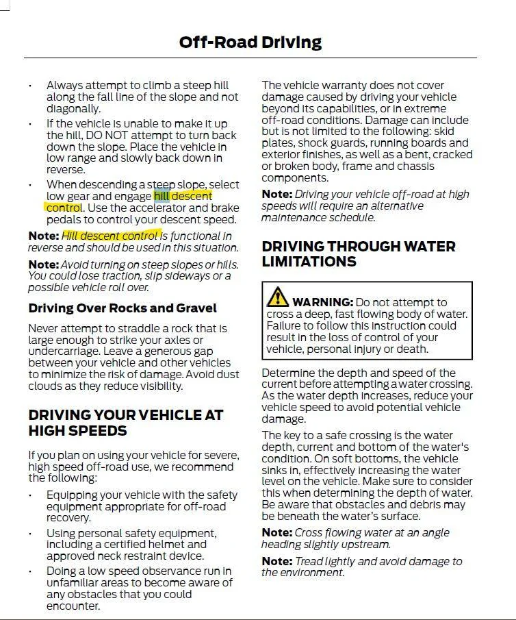 Ford Ranger Trail Control vs Hill Descent Control Hill decent control 3