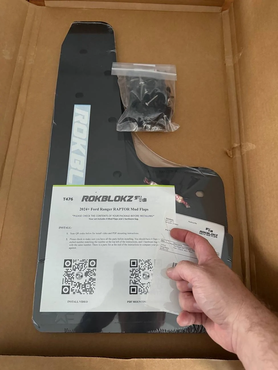 RokBlokz Mud Flaps installed on Ranger Raptor | Ranger6G - 2024+