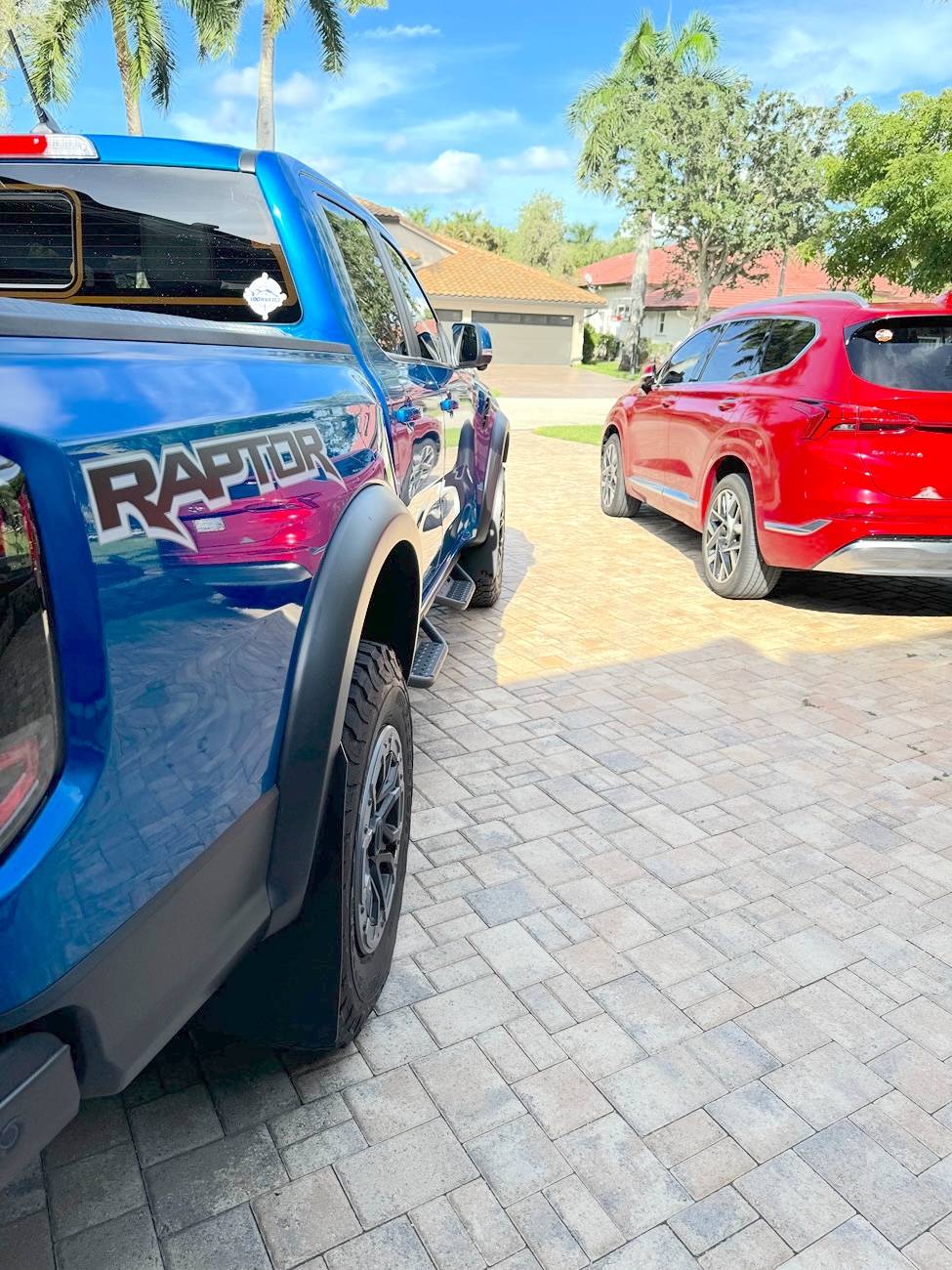 Ford Ranger RokBlokz Mud Flaps installed on Ranger Raptor IMG_2342