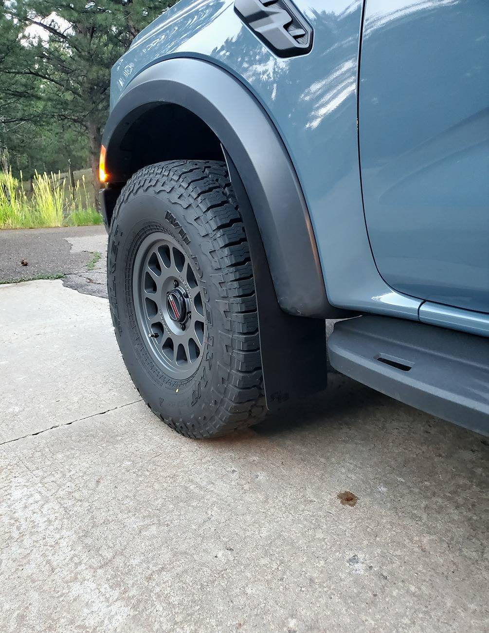 Ford Ranger RokBlokz Mud Flaps installed on Ranger Raptor 20240802_201337