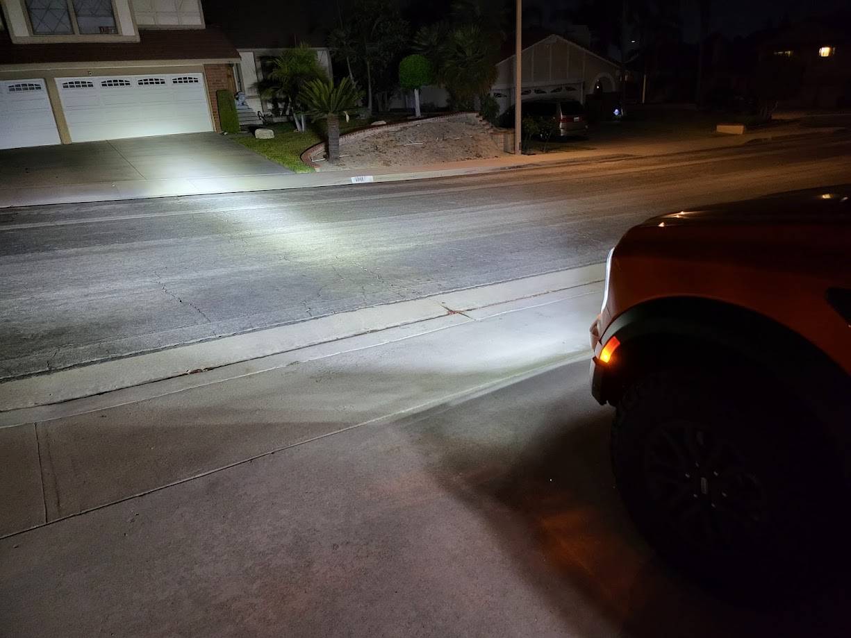 Ford Ranger Sunrise Orange Ranger Raptor Build - Orange County 11b - Altiq Stealth Light Bar