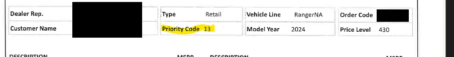 Ford Ranger Priority Codes - Set Me Straight DORA