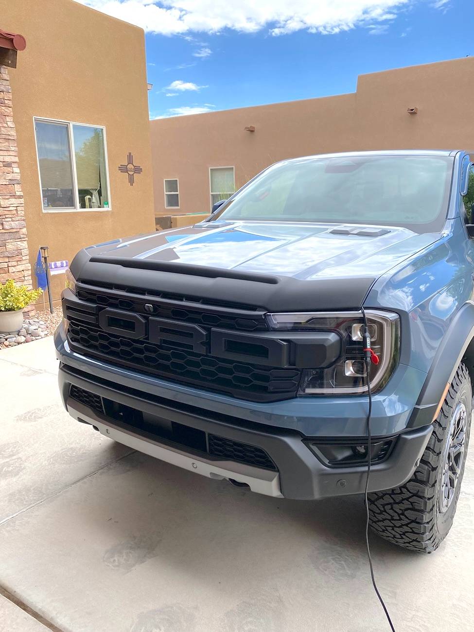 Ford Ranger New Hood Protector / Deflector and Cab Spoiler Install on 2024 Ranger Raptor IMG_1144