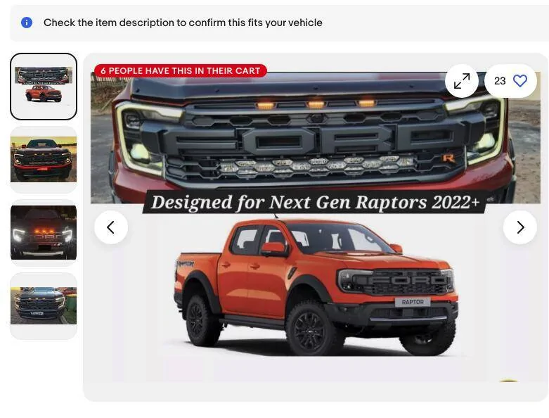 Ford Ranger Ranger Raptor P703 2022-2024 NEXT-GEN Amber LED Front Grille Light 3PCs Screenshot 2024-08-20 at 10.32.54 AM
