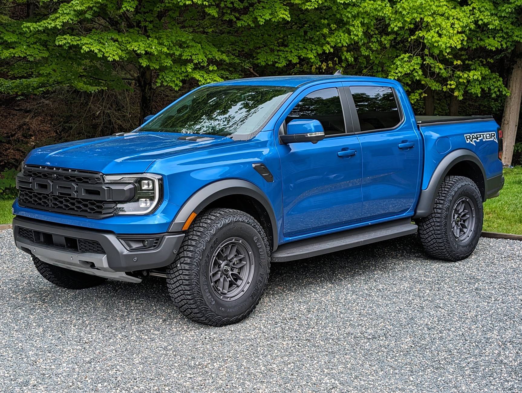 Ford Ranger New (Lighter) Shoes for the Raptor: RTR Evo 6 Satin Charcoal Wheels (17x9 +30) and Goodyear Territory MT 315/70-17 Tires PXL_20240525_194435596 (1)
