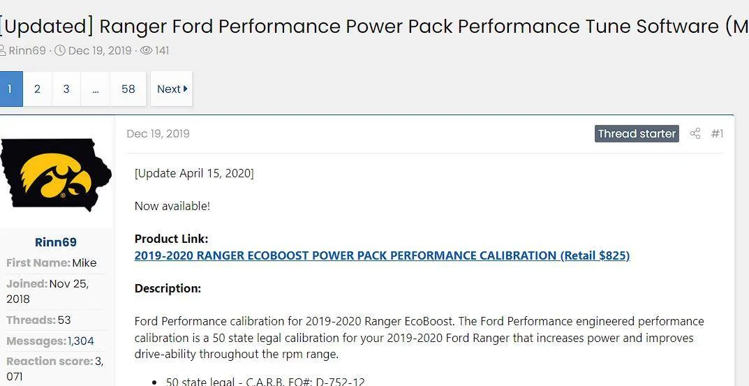 Ford Ranger Ford Performance Tune Released for Ranger Raptor for 455 HP / 536 LB-FT Torque 1724978869993-tl
