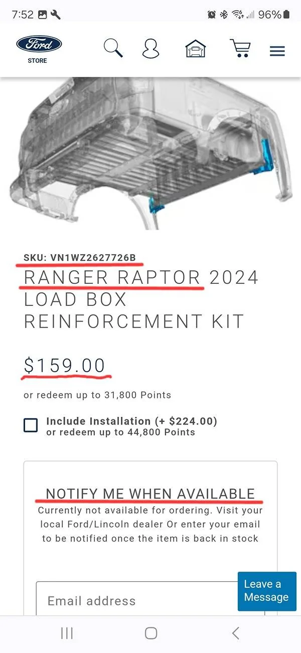 Ford Ranger J Brace - Dealer Quote Screenshot_20240905_075202_Chrom