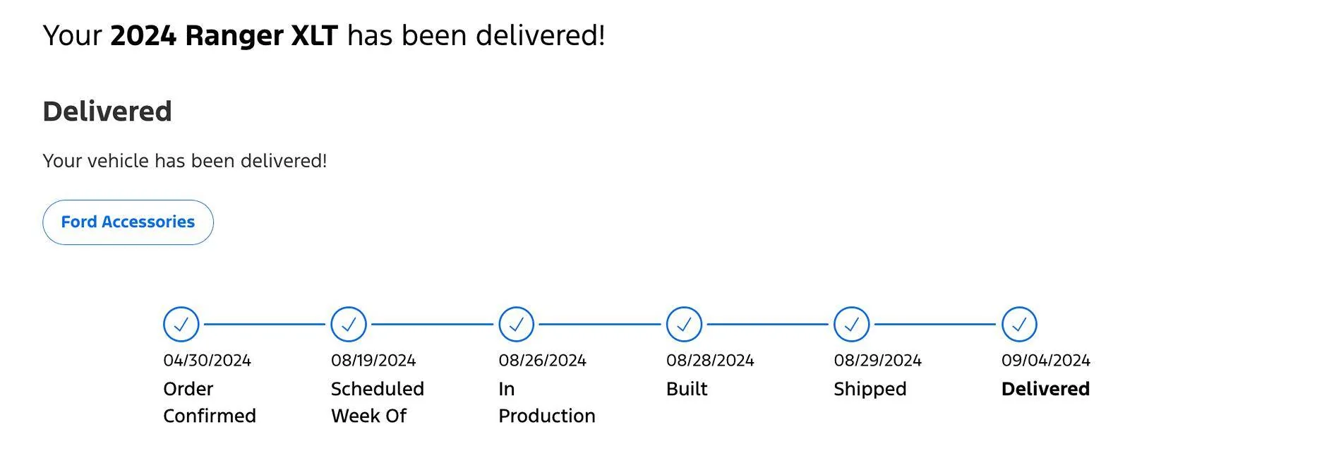 Ford Ranger Build dates for new 2.7 engine orders ? Delivered