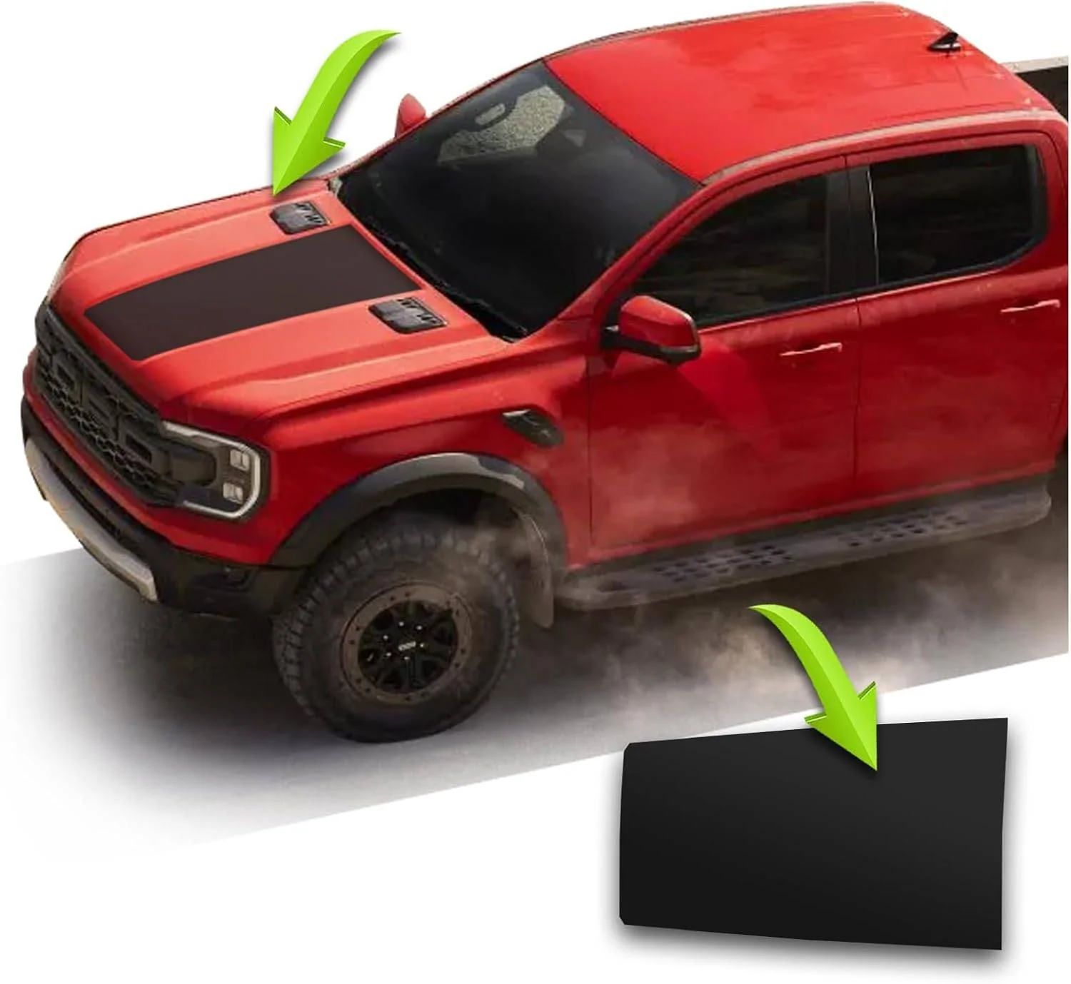 Ford Ranger Vinyl Blackout Hood Racing Kit/Benini Design Studio IMG_1227