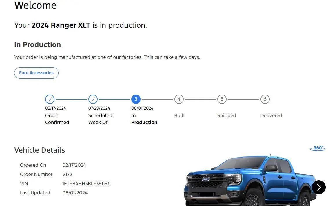 Ford Ranger Order Tracker Status Screenshot 2024-09-10 133158
