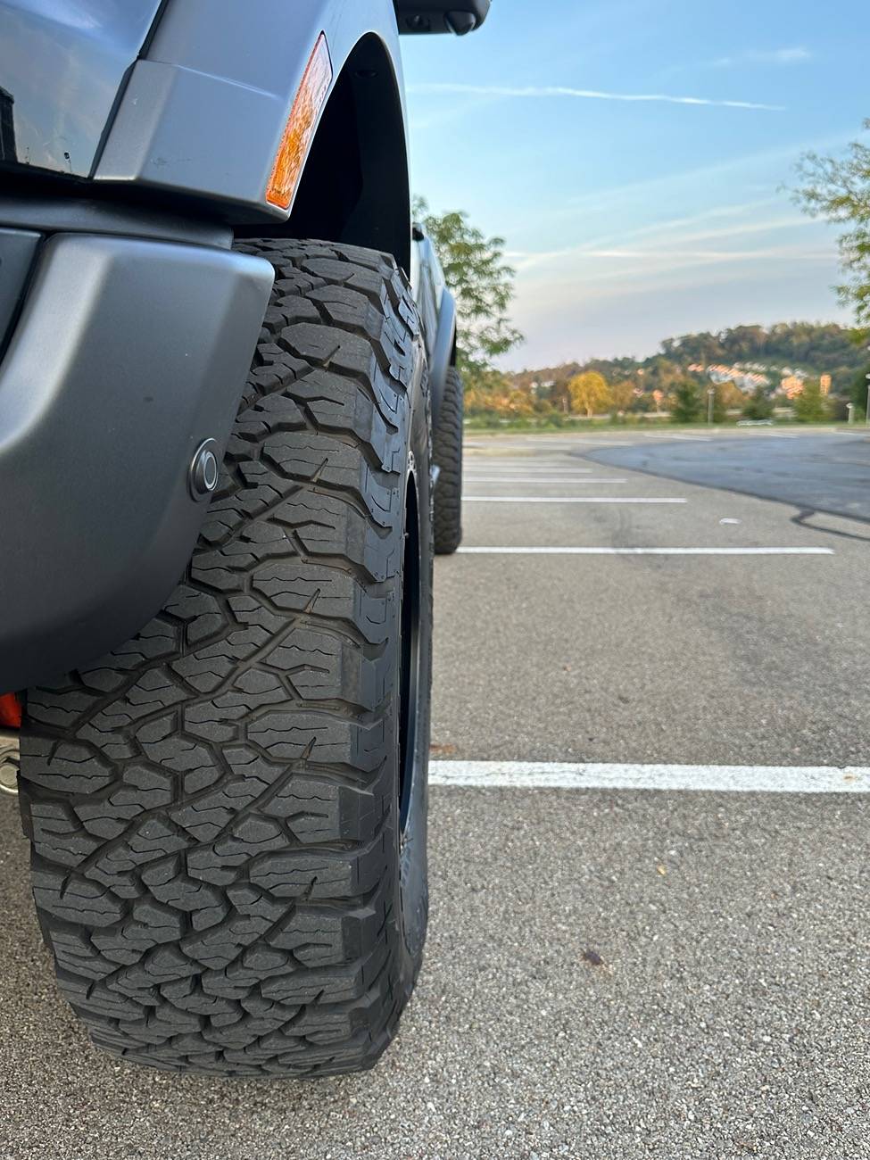 Ford Ranger RRW 17x8.5 0 offset w/ factory BFG KO3 on Foutz 2.5" Perch Collars IMG_9444