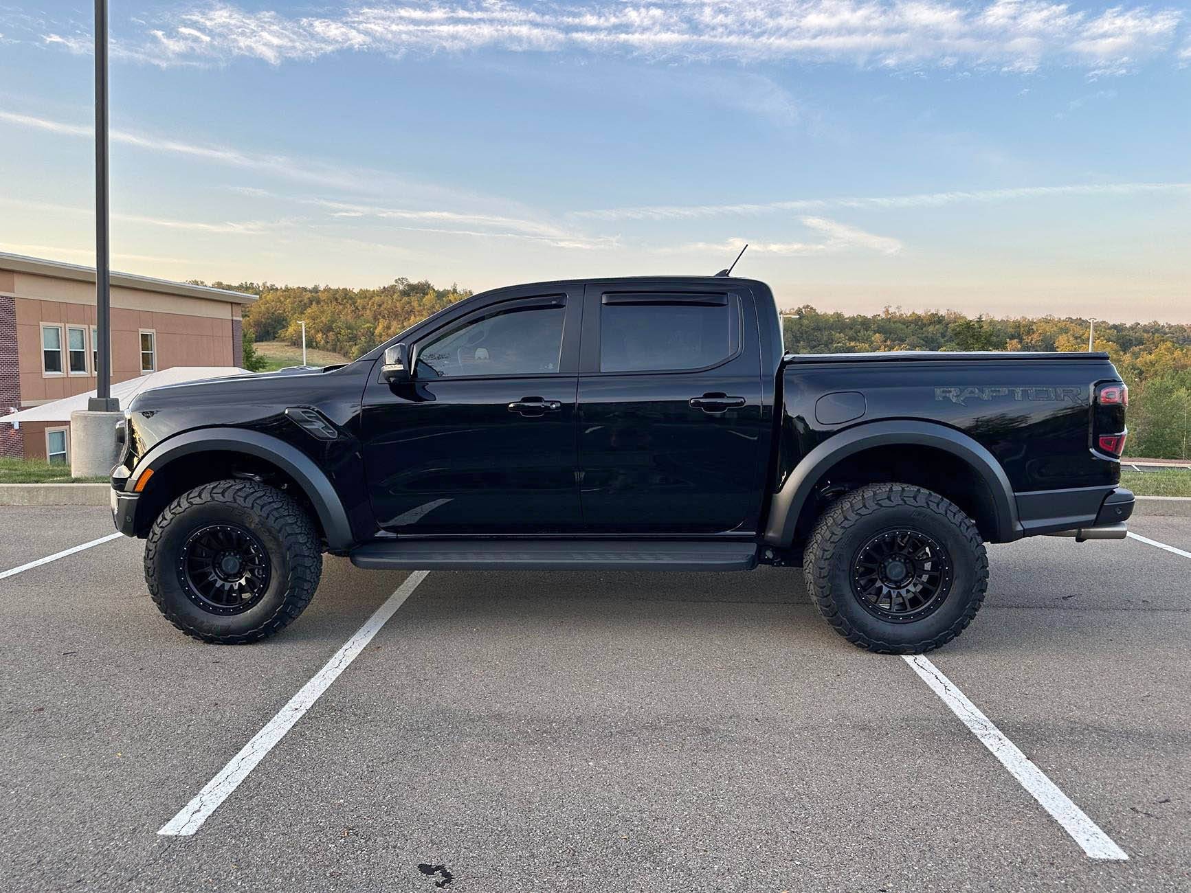 Ford Ranger RRW 17x8.5 0 offset w/ factory BFG KO3 on Foutz 2.5" Perch Collars IMG_9434