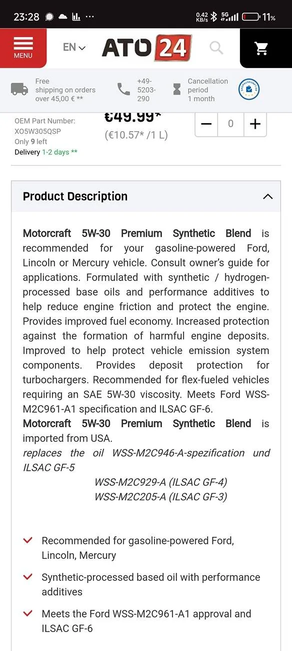 Ford Ranger URGENT: First oil change in Spain at Ford dealership Screenshot_2024-09-20-23-28-05-692_com.android.chrom