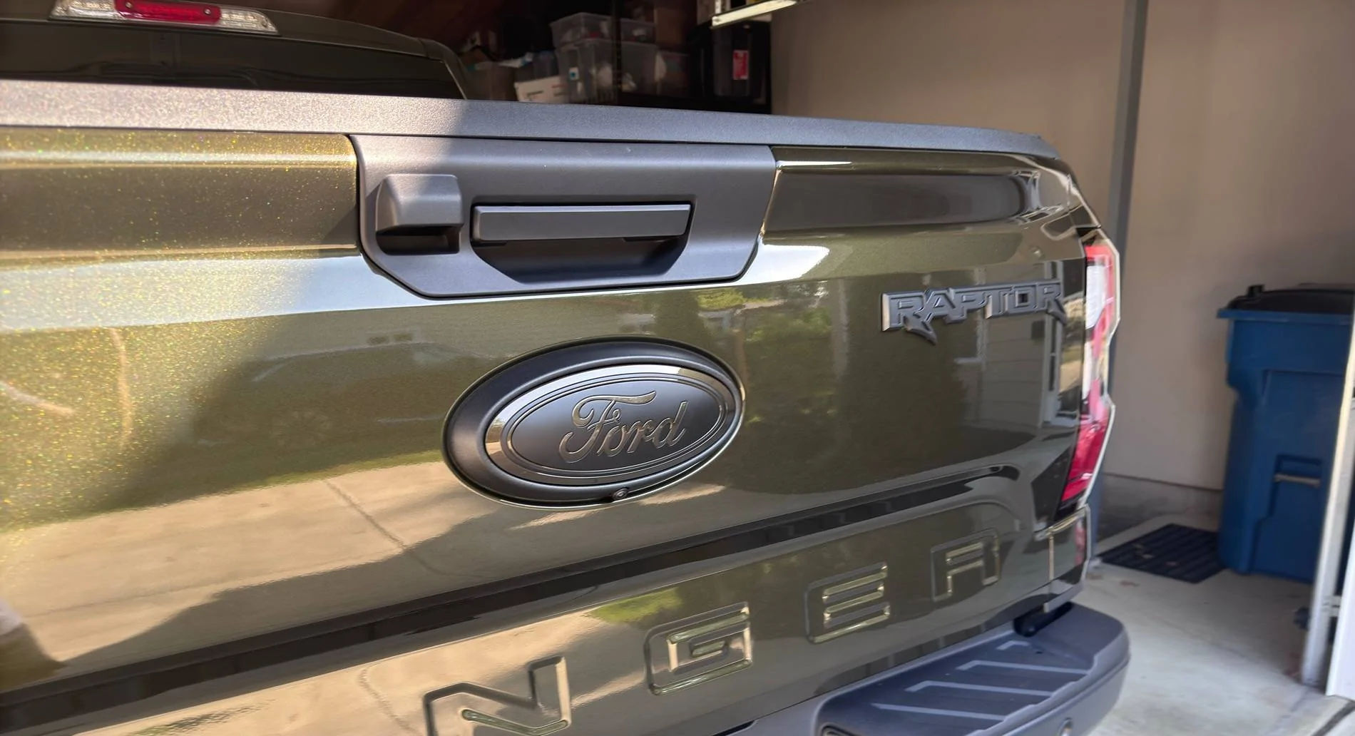 Ford Ranger Black Rear Tailgate Ford Oval Emblem IMG_6889
