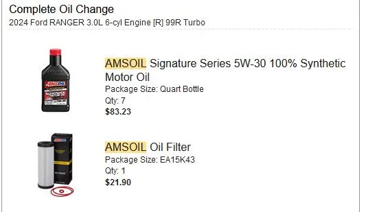 Ford Ranger Which engine oil for Ranger Raptor? 1727367249252-vi