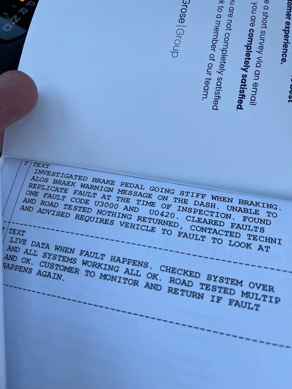 Ford Ranger "Check Brake System" warning IMG_7798