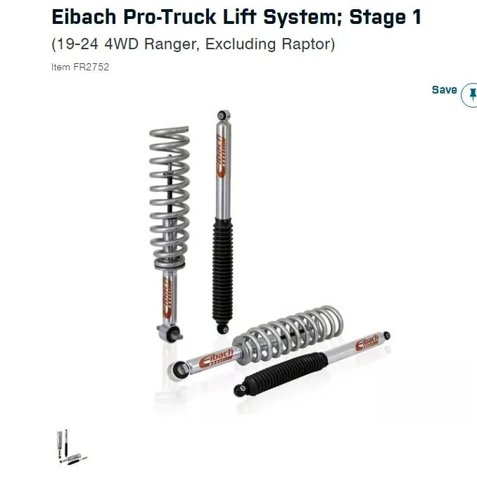 Ford Ranger Non-Raptor Lift Kits 3inch lift