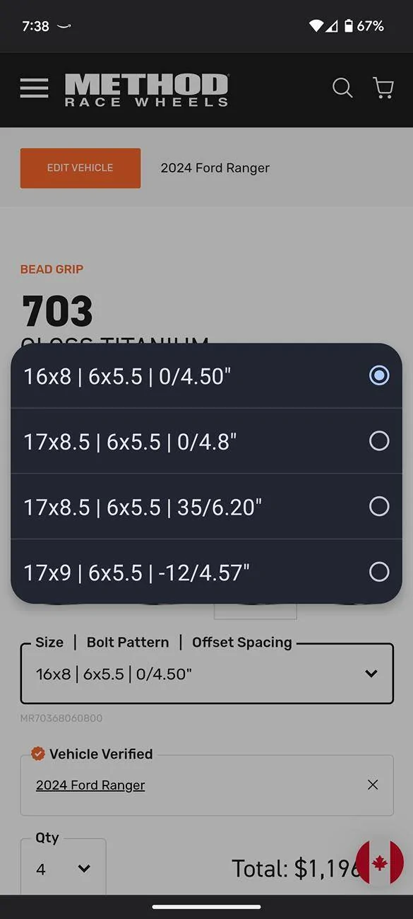 Ford Ranger Help wanted, I what offset? Ranger FX4 Screenshot_20241009-193844