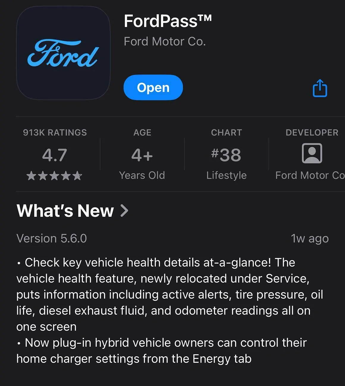 Ford Ranger New FordPass App Update (5.6.0) IMG_0667