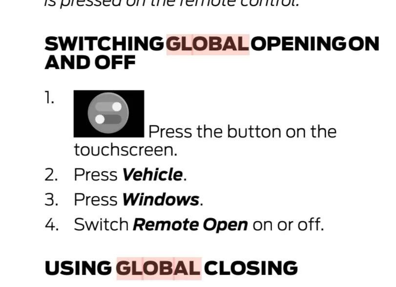 Ford Ranger Using remote to open/close windows. Fixing issue SmartSelect_20241011_122619_Samsung Notes