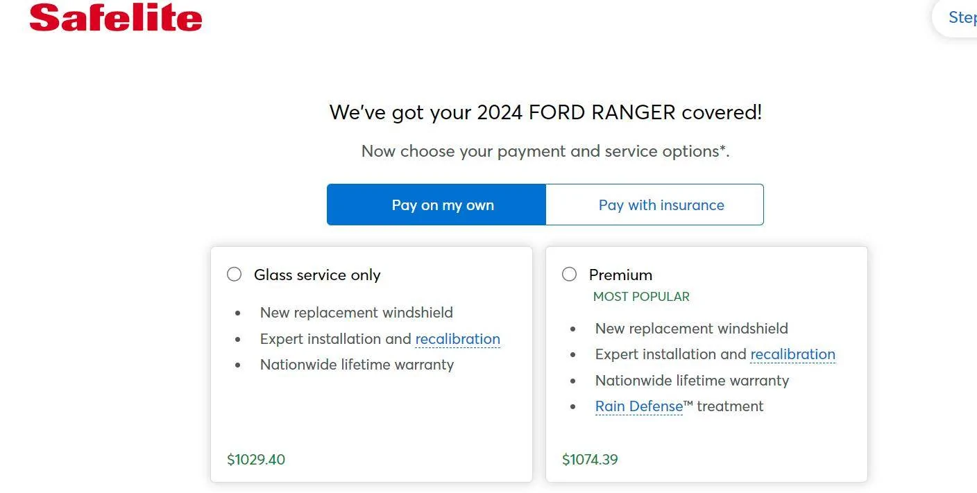 Ford Ranger Windshield replacement cost? Captur
