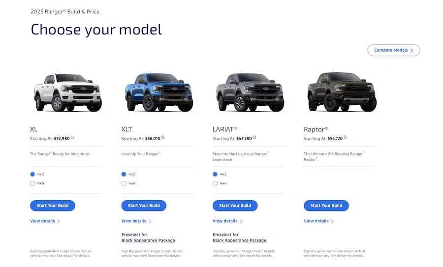 Ford Ranger 2025 Ranger & Raptor Build and Price Configurator Now Live 2025-ranger-build-price-configurator-site-liv