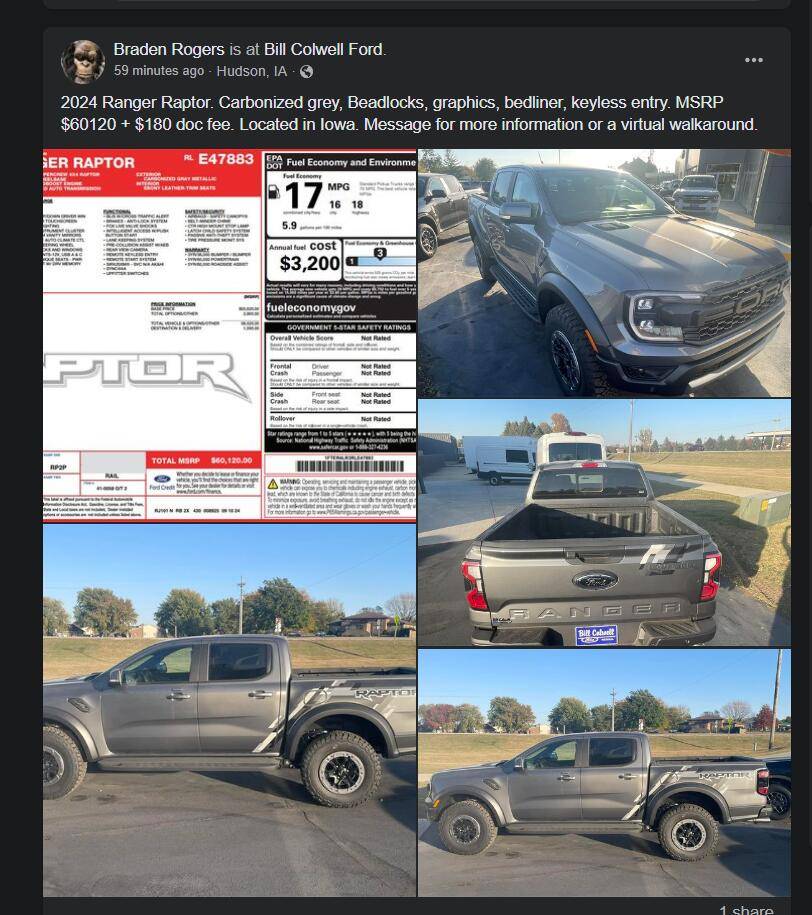 Ford Ranger Order a 2025 Ranger Raptor at MSRP HELP! 1729348386105-fc