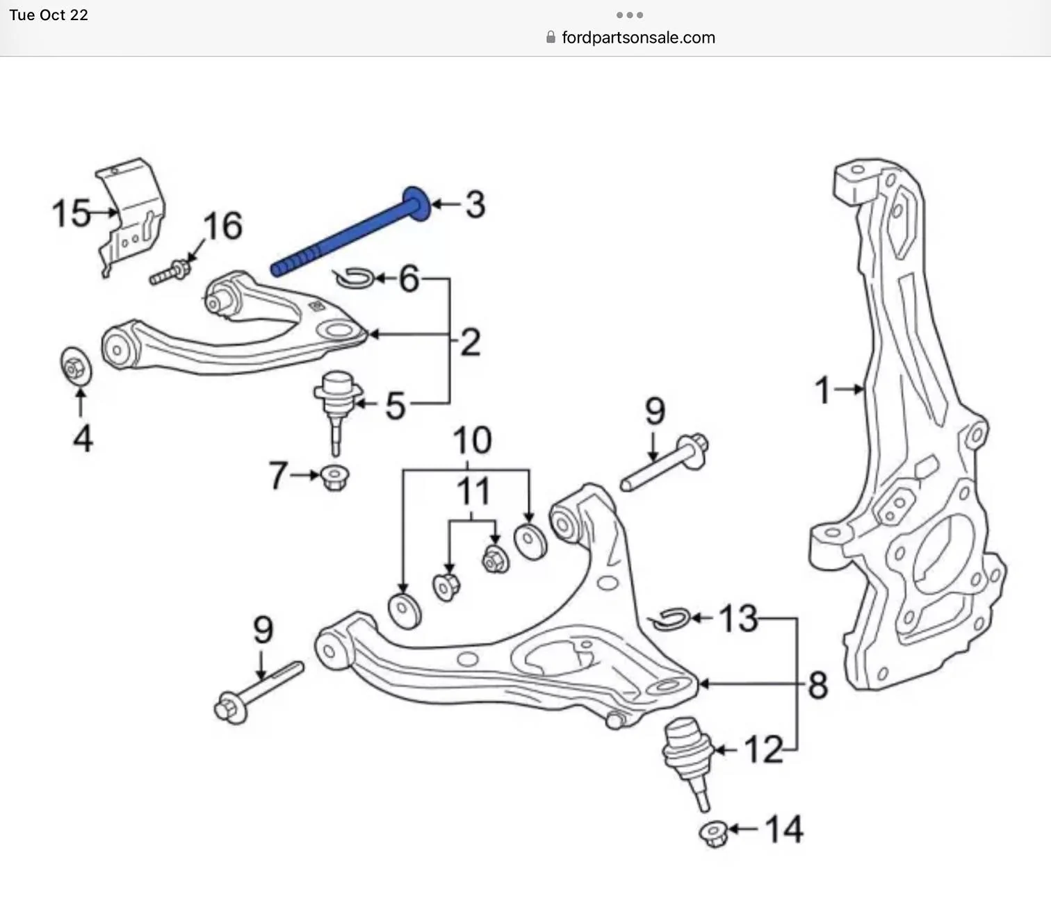 Ford Ranger NHTSA Recall 24V770: Separation of Front Upper Control Arm (UCA) IMG_7137