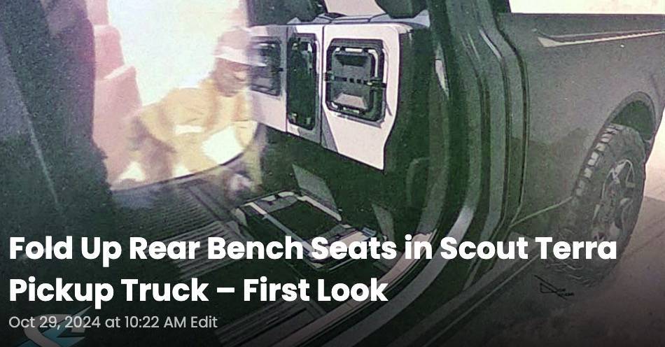 Ford Ranger Official: Scout EV Pickup & SUV debut w/ Gas Range Extender, 4x4, BOF, Lockers, Sway Bar Disconnect -- All Specs, Wallpapers, Video ut-fold-up-rear-bench-seats-terra-pickup-truck-
