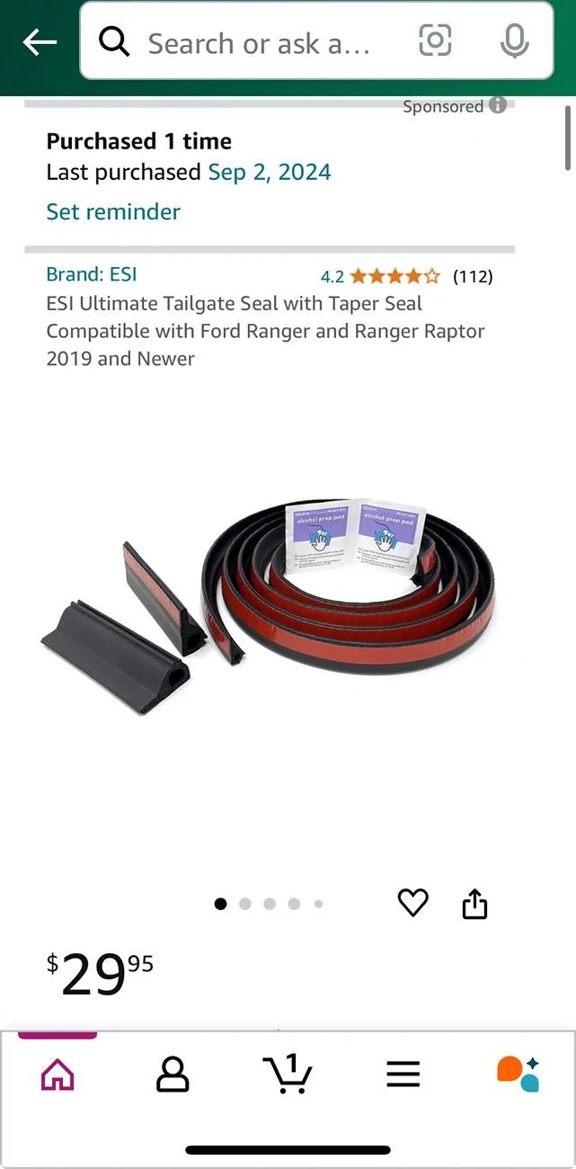 Ford Ranger 1/4" gap around the whole tailgate of Ranger Raptor IMG_9453
