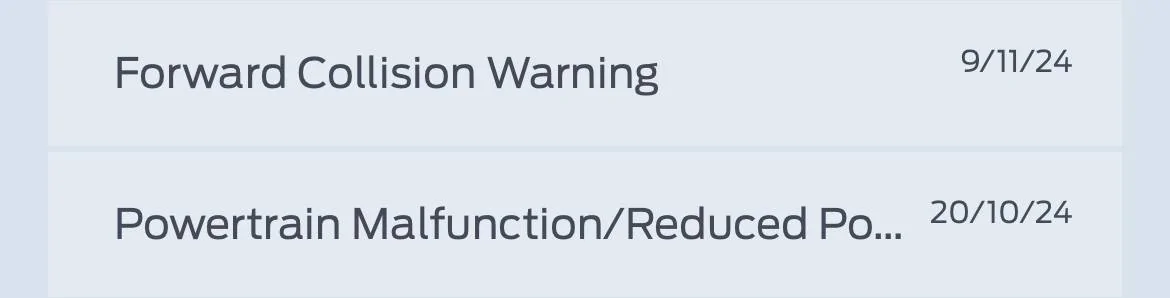 Ford Ranger Forward collision warning/Power malfunction issue IMG_7023