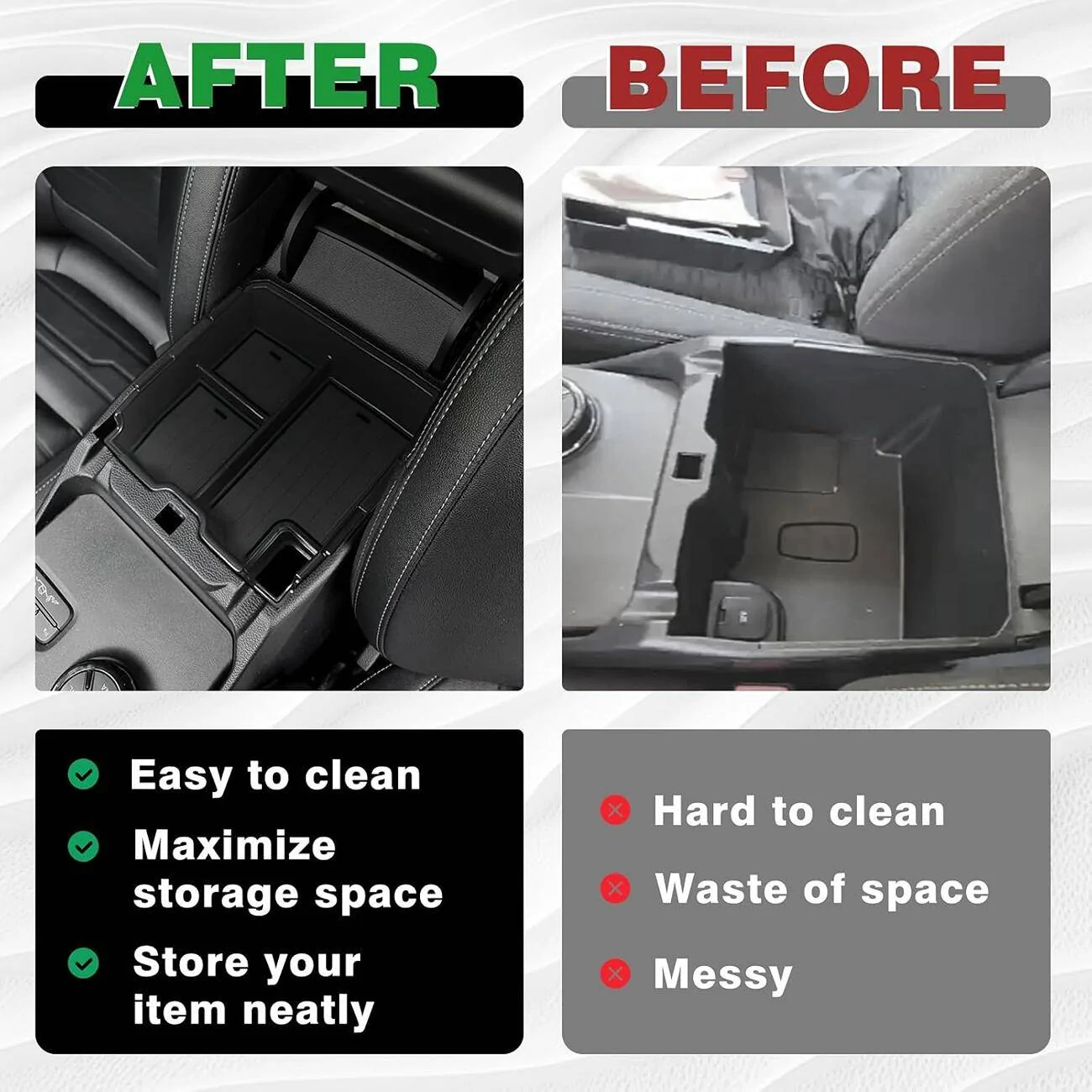 Ford Ranger New: Two-layer Console Organzier from Muslogy 1731319667303-