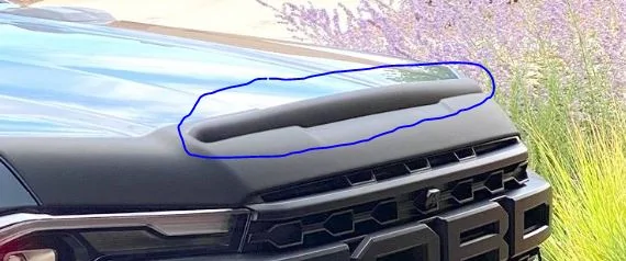 Ford Ranger New Hood Protector / Deflector and Cab Spoiler Install on 2024 Ranger Raptor Hood Bum