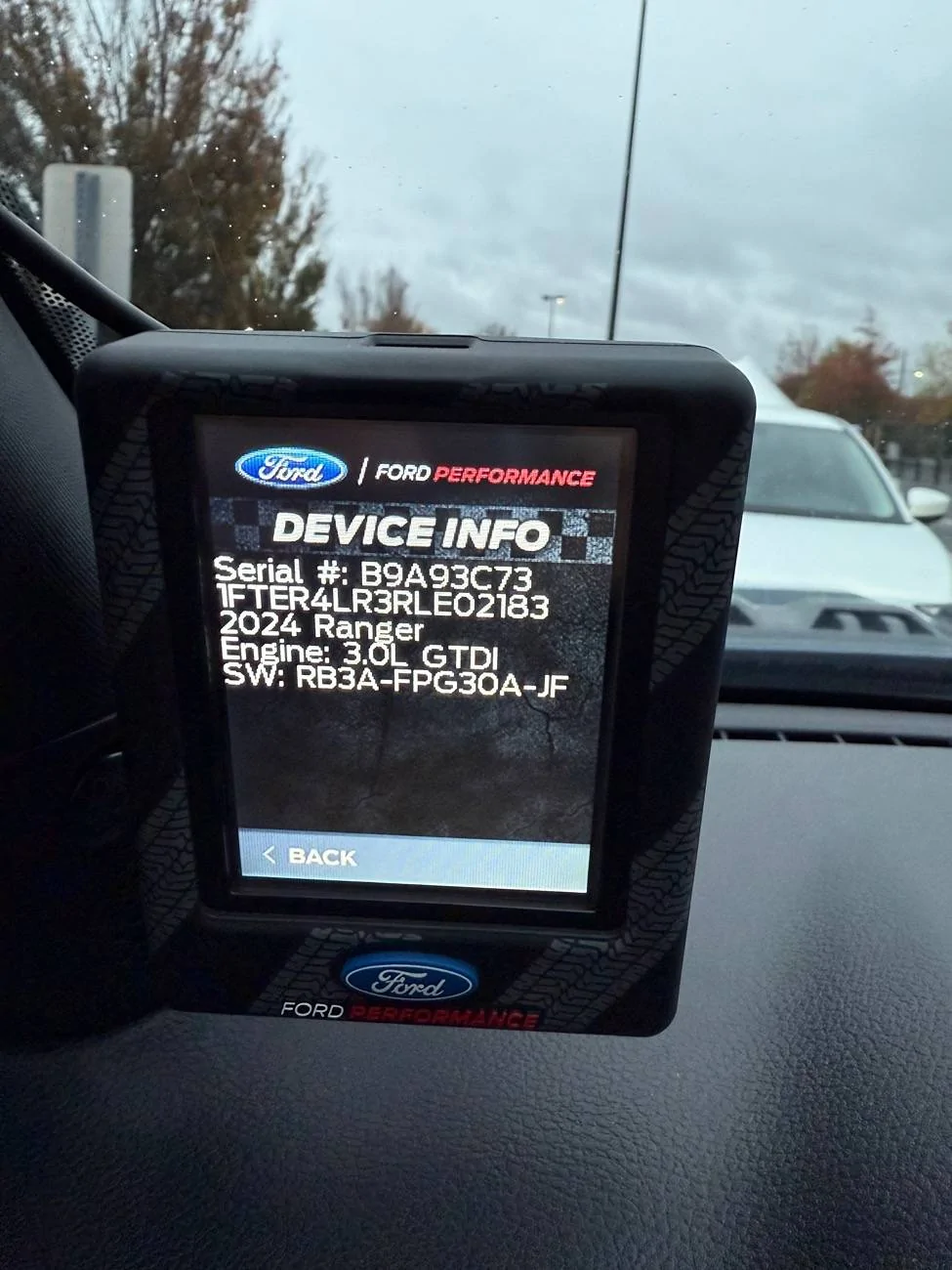 Ford Ranger Module info procal tune change IMG_0312