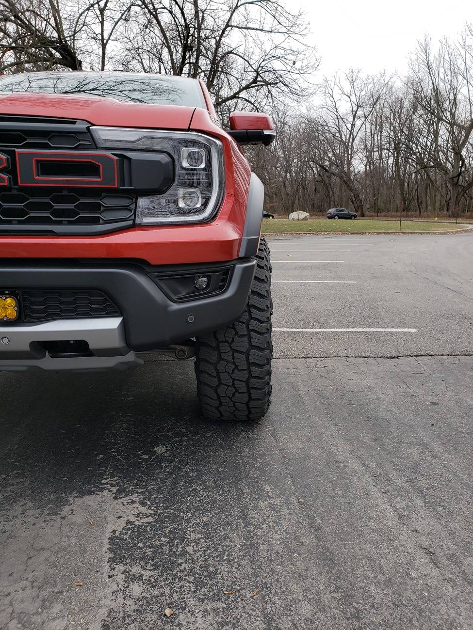 Ford Ranger 35" Mickey Thompson Baja Boss A/T tires + Black Rhino Shogun Wheels on Ranger Raptor 20241210_142808