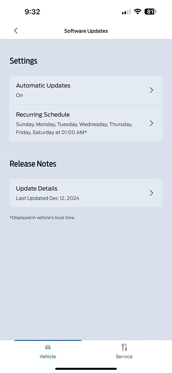 Ford Ranger Got my first OTA sync update IMG_2197