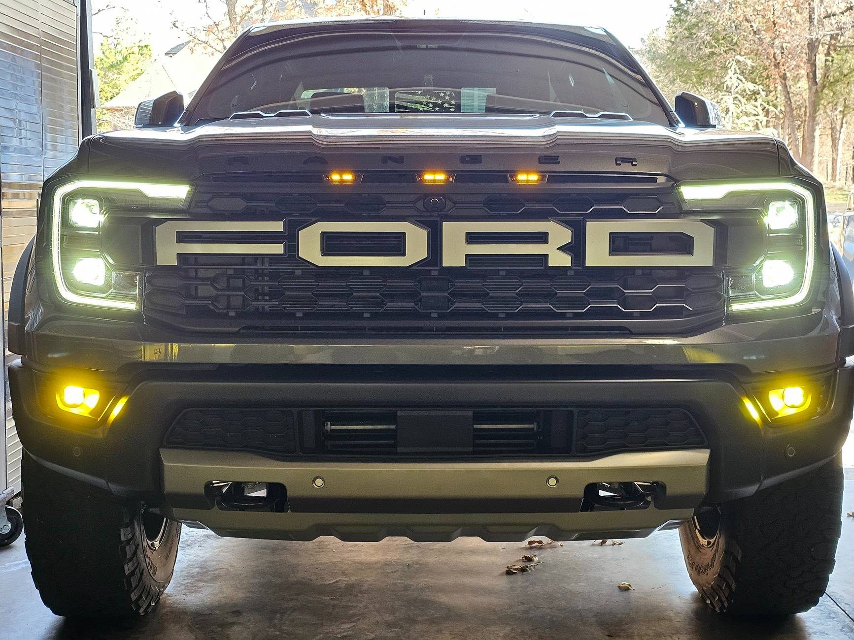 Ford Ranger Diode Dynamics SSC1 Yellow Fog Lights installed 20241218_120745