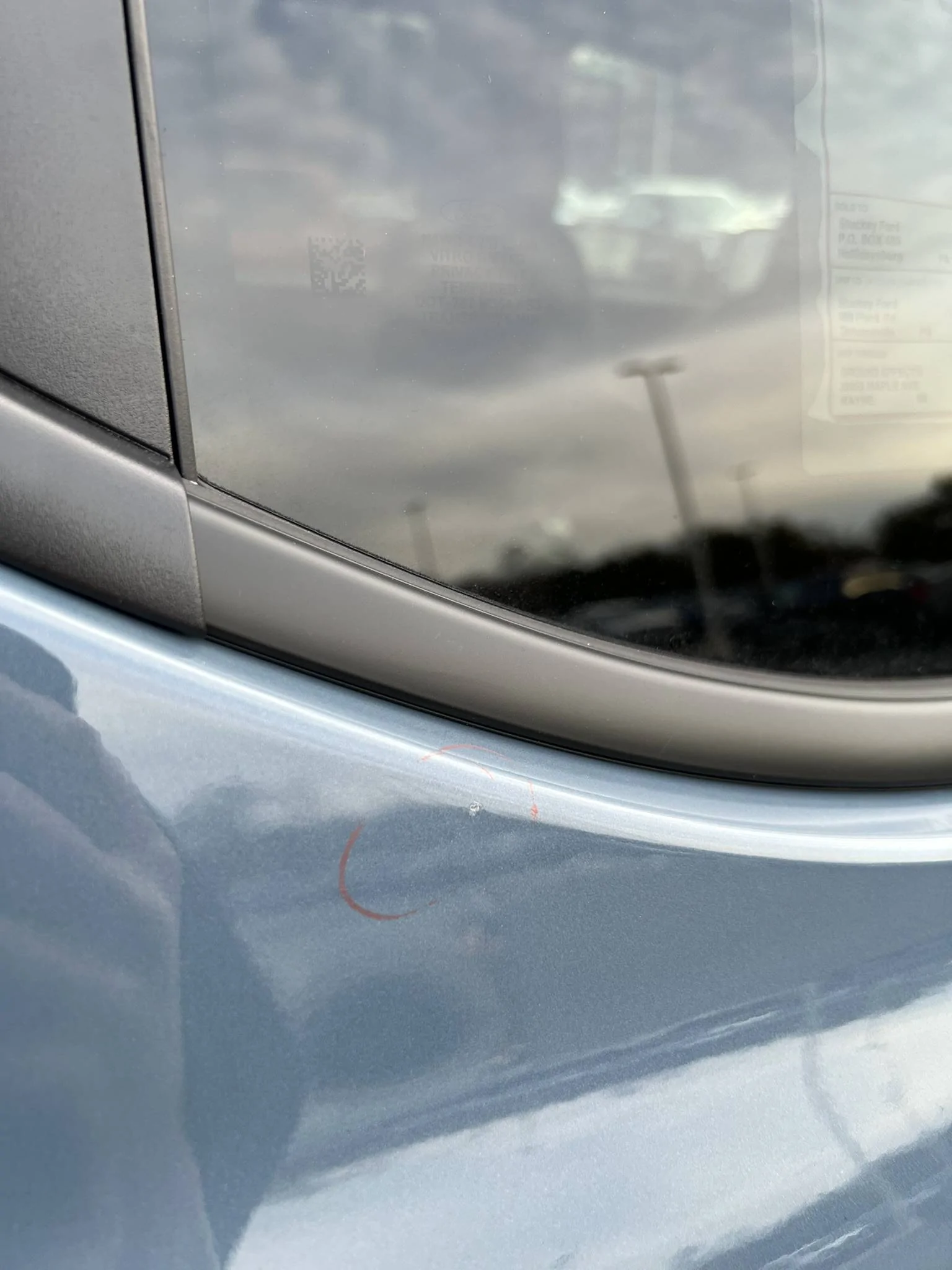 Ford Ranger Pre-delivery paint chip on Azure Gray - How concerned should I be? IMG_2696