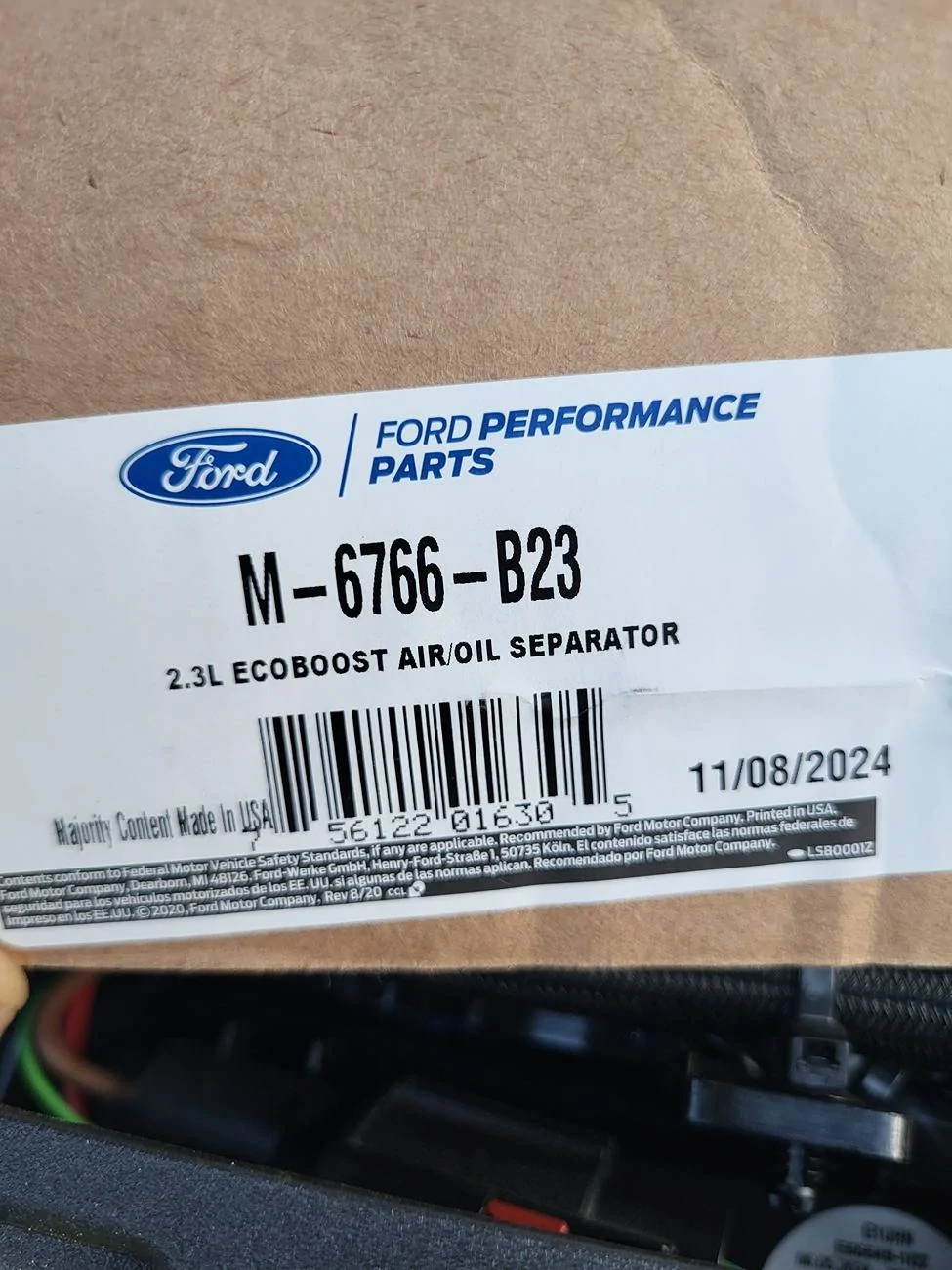 Ford Ranger 2.3 ford performance oil separator 20241227_154934