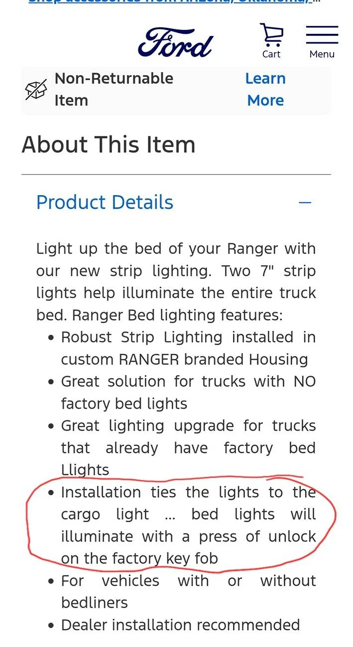 Ford Ranger Easy + Cheap Bed Light w/ Switch Mod Screenshot_20250104_171059_Chrom