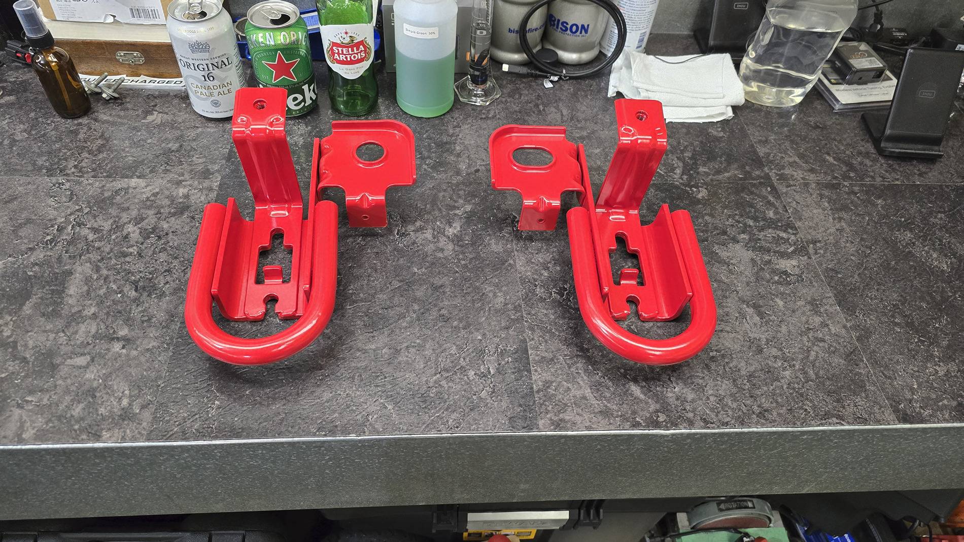 Ford Ranger Powder Coating tow hooks is the way to go 20241227_155330