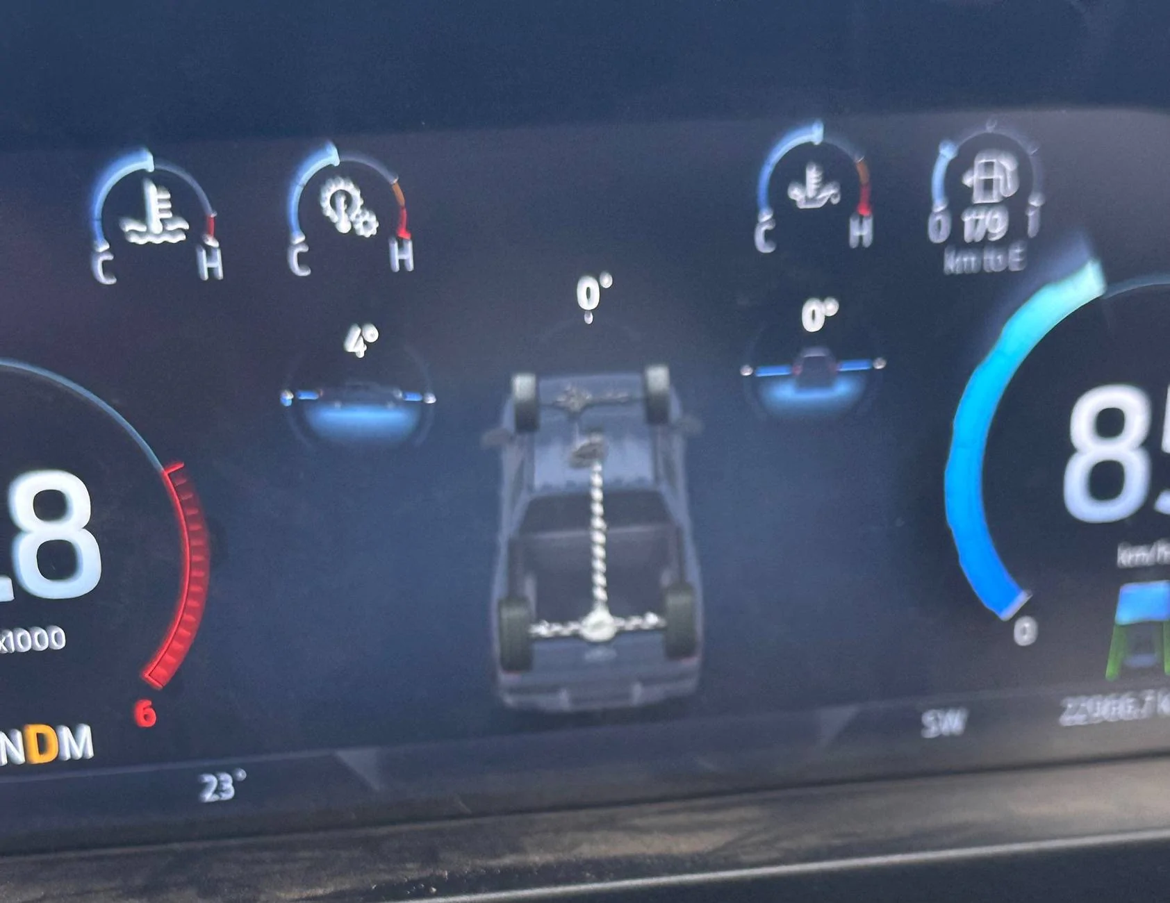 Ford Ranger Dash shows diff diagram rather than normal menu option IMG_0618