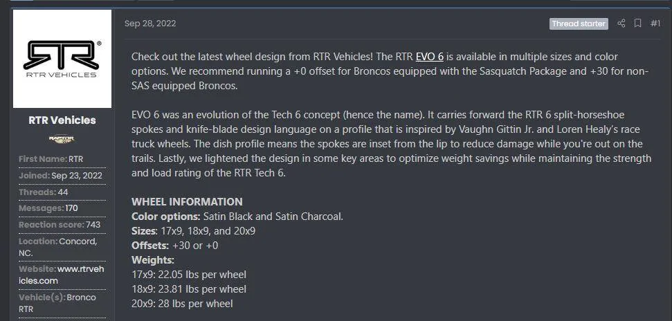 Ford Ranger Just ordered a set of RTR EVO 6 wheels! 1739301644866-6m