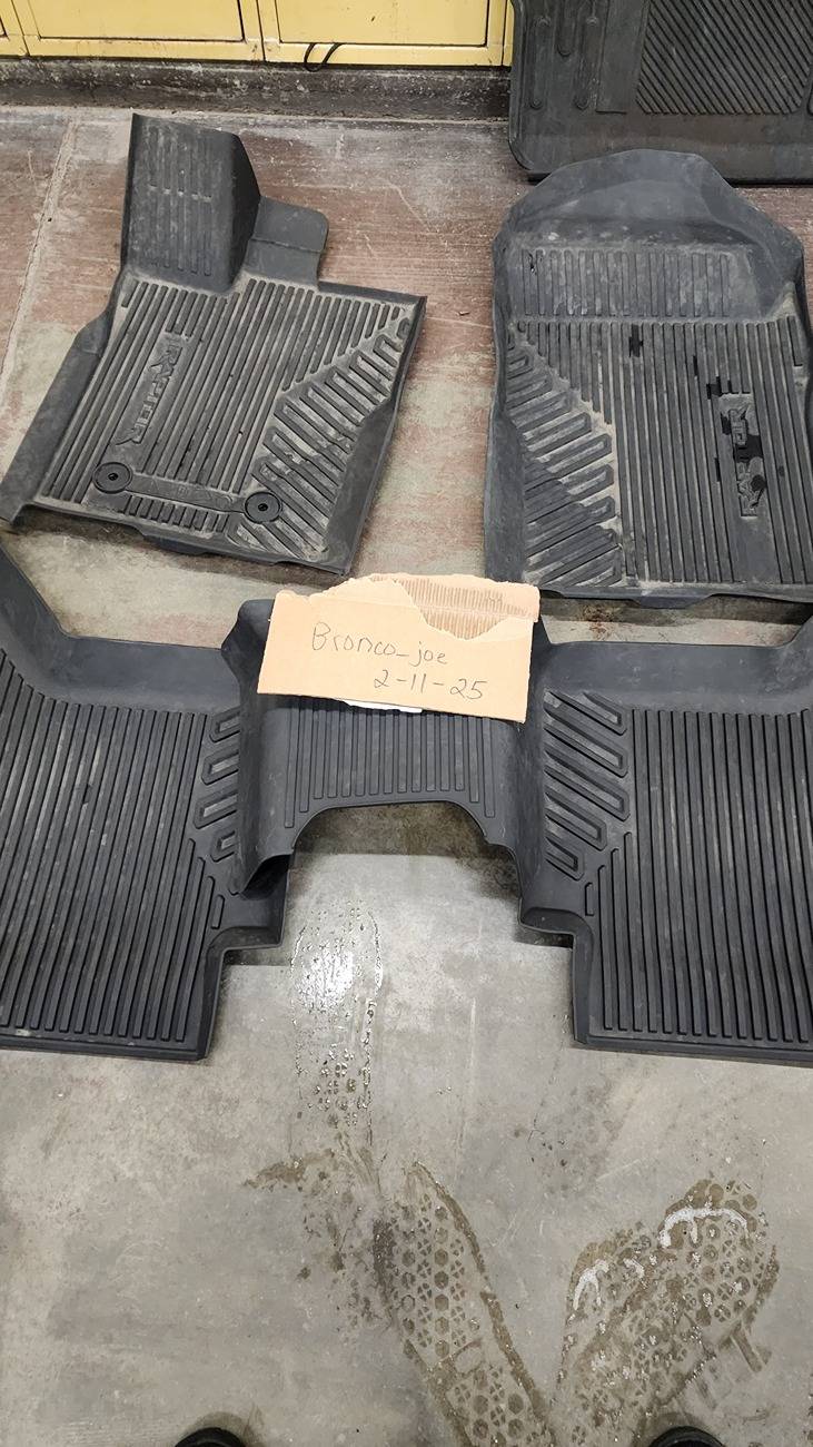 Ford Ranger Raptor floor mats front/rear $100 20250211_202420