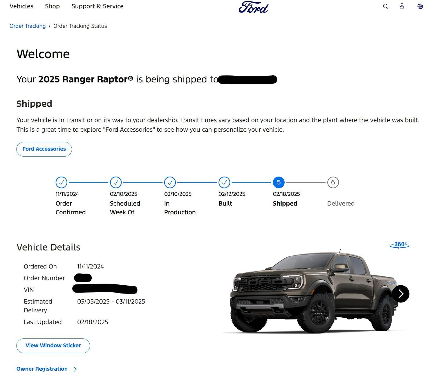 Ford Ranger 2025 Order update Screenshot 2025-02-19 062005